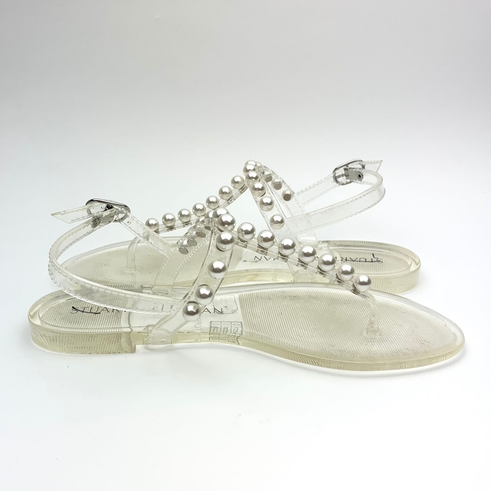 STUART WEITZMAN Goldie Jelly Slingback Thong Sandals sz 7 - Picture 5 of 11